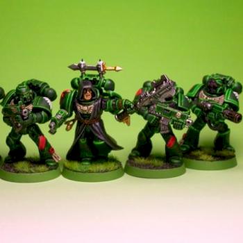 Space Marine Dark Angel Squad by Cyranc