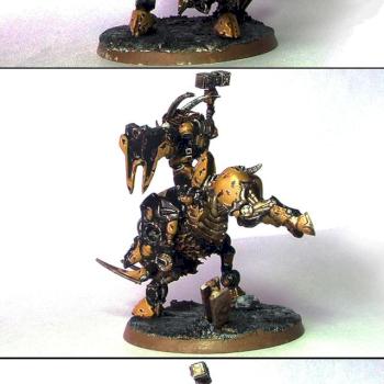 40k Beastmen Beast lord on razorgor by mayajid