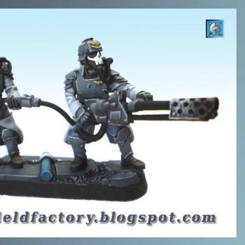 Death Korps of Krieg grenadier heavy flamer team by FieldFactory