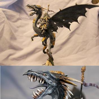 Dark Elf Dreadlord on Black Dragon by Kilvo666
