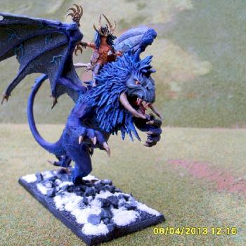 Sorceress on manticore by bazwad