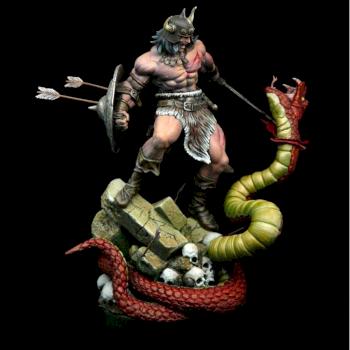 Conan the cimmerian and the great snake by RAFF
