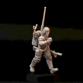 Female Guard Grimdark Radio Operator by Brother Vinni