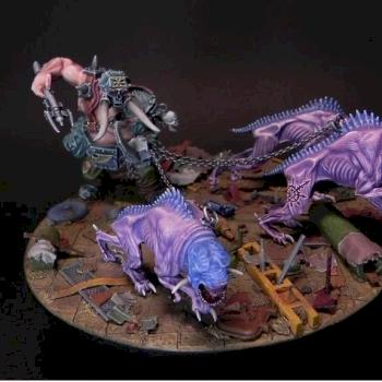 Renegade ogryn with hounds by JerzyK