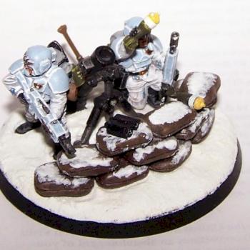 Imperial Guard mortar team 3 in winter camo by moon46