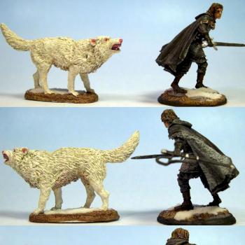 Jon Snow and Ghost by KatieG