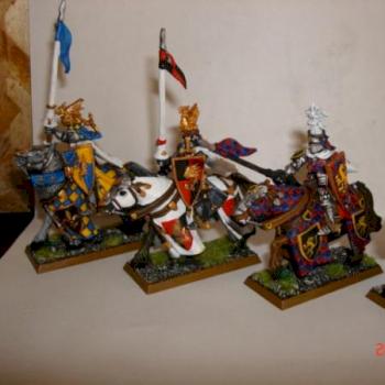 Bretonnian Grail Knights by terryanddeidra