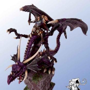 dARK eLF hIGHBORN ON bLACK dRAGON by Black Gobbo