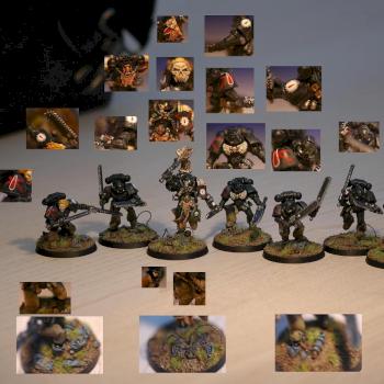 Flesh Tearers Death Company and Chaplain by HeiðarV