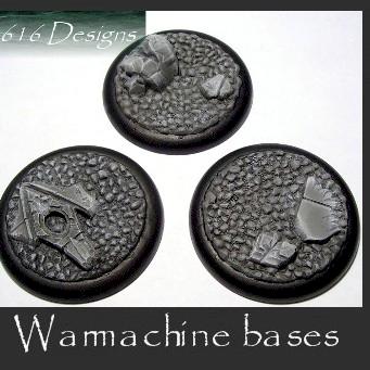3 x round large scenic ruins resin bases unpainted by E616