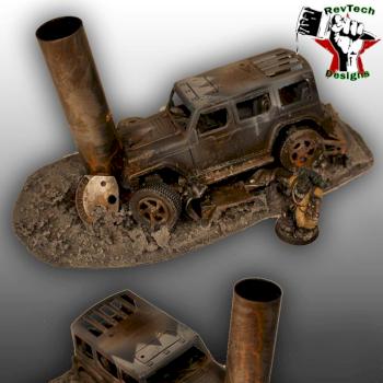 Crushed jeep by Starfog