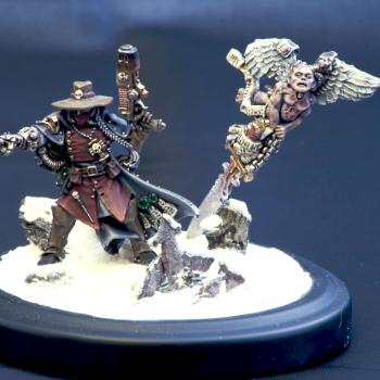 Limited edition witch hunter Inquisitor mini-diorama by lobo solitario