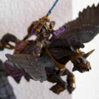 Dark Elf Pegasus Rider by rexazure