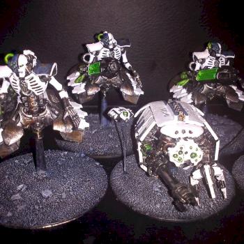 Necron Destroyers & Tomb Spyder by Yiggysaw
