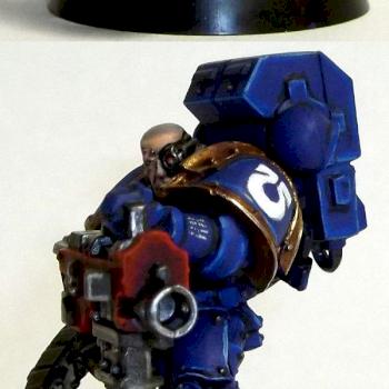 Ultramarines Brother Severus with Heavy Bolter by Rogan