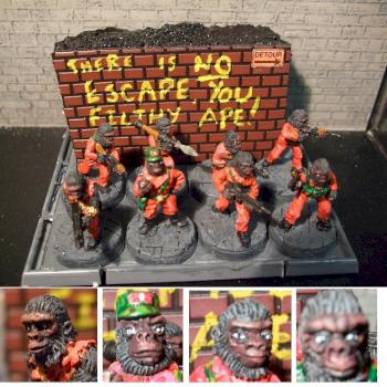 Armed Guerrilla Gorillas in Coveralls (Boiler Suits) by Byteknight