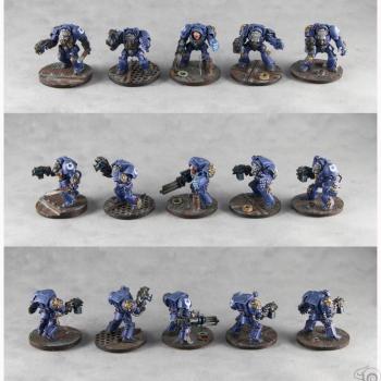 WARHAMMER 40K / Ultramarines / Terminator Squad by minichameleon