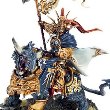 Lord Celestant on Dracoth Painted by White Metal Games by White Metal Games
