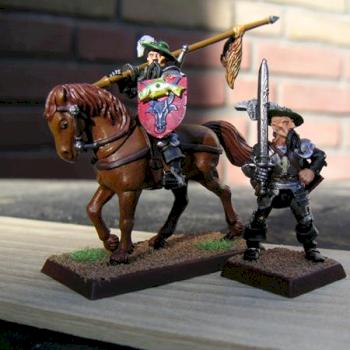 Mordheim Freelancer Knight - Horse and on foot. by Tezcatlipoca