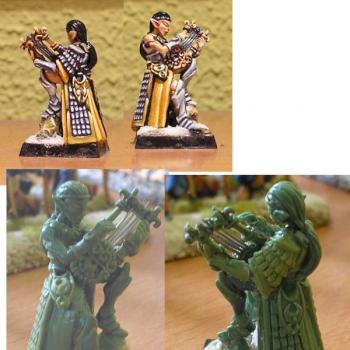 High elves spearmen musician/Musico de los lanceros de Saphery by juza