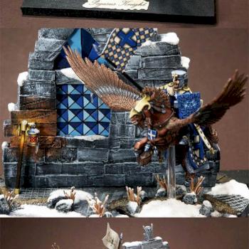 BRETONNIA Battle Standard Bearer on Pegasus by MantraStudio