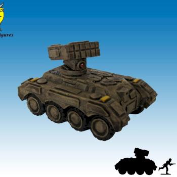 15mm Light GSV with missile pod by Hayter Minifigures