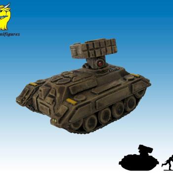 15mm Light Tank with missile pod by Hayter Minifigures
