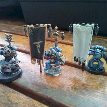 Space wolf Grey Hunter Standard Bearer by W01F