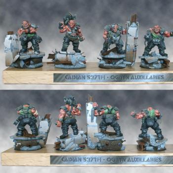 Imperial Guard Ogryn Squad - Cadian 537th Auxillaries by nels0nmac