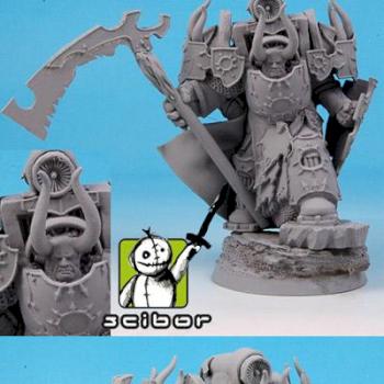 28mm / 30mm SF Demon Warrior conversion / sculpture by Scibor