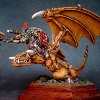 Ork-Waaaghboss auf Lindwurm by skippygreif
