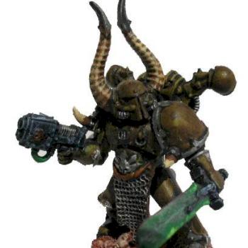 Chaos Marine Aspiring Champion by Zergo