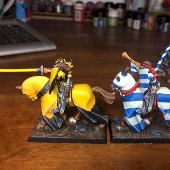 Bretonnian errant knights by Salverius