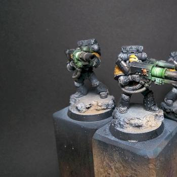 Space wolves Longfangs with lascannon by Leon0679