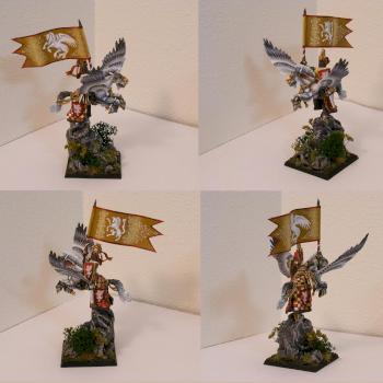 Bretonnian Pegasus Knight Standard Bearer by Eclipseddstny