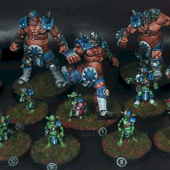 Blood bowl ogre team by raivan