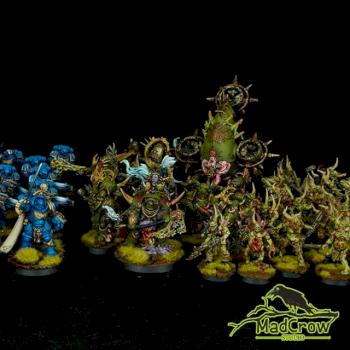 Dark Imperium Death Guard and Primaris Space Marines by Mad Crow Studio