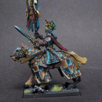 Bretonnian Standard Bearer by Orkish by WhiteRavenFactory