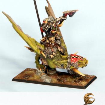 Azhag (Black Orc Warboss on Wyvern) by Herod