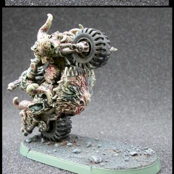 Nurgle Chaos Space Marine Bikers by rumplemaster