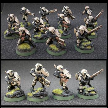 Tau Firewarrior Squad 1 by rumplemaster