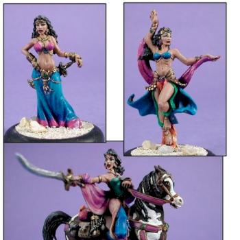 various minis of the same character by ALizardInCrimson