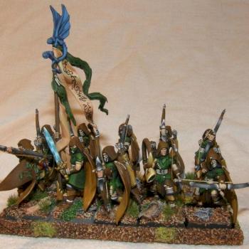 Wood elf warrior unit by Sperber