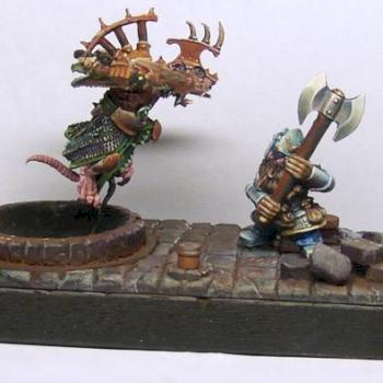 dwarf vs skaven by oxotnikkod