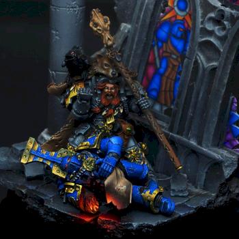 Njal Stormcaller vs. Thousand Sons diorama by Flameon