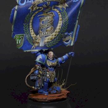 Space Marine With Banner by ithandir