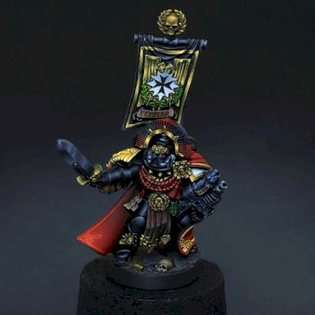 Black Templars space marines capitan by Flameon