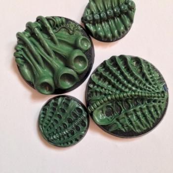 Infested Ailien Bases (Gigeresque Biomechanical  Scenery) by trenchfoot