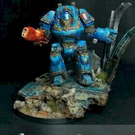 Ultramarine Relic Contemptor Dreadnought by klint