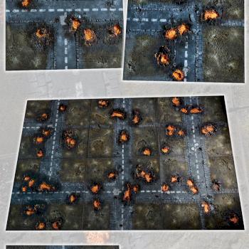 MODULAR 72x48 LAVA CITY GAMEBOARD w40k, scenery terrain by studiolevel